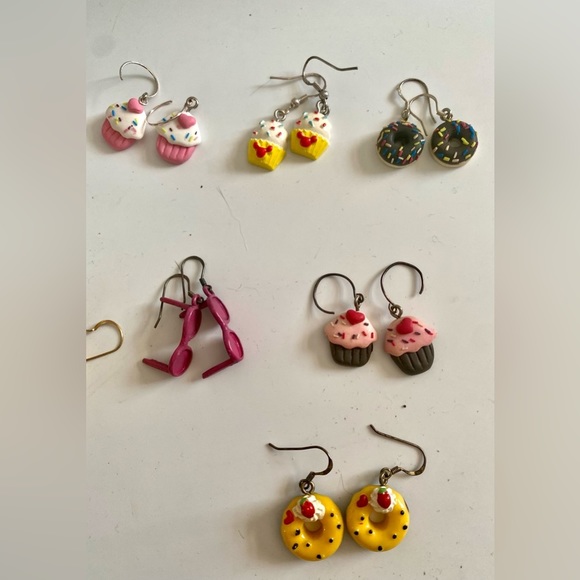 Hand Made sterling silver Earrings, Christmas, Snowmen,Donuts, Cupcakes and more - Picture 15 of 16